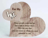 For My Wife From My Heart Sentiment Plaque Block